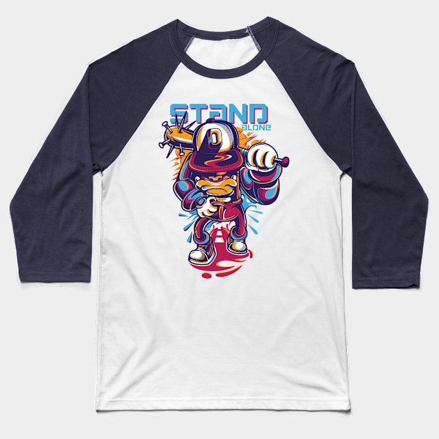 Stand Alone Baseball T-Shirt by Stellart